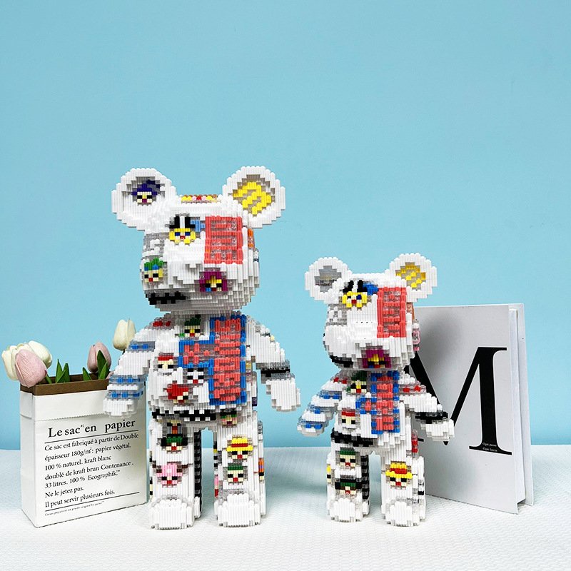 Gấu Bearbrick Violent Bears Cỡ Lớn 35-50cm Đồ Chơi Lắp Ráp Mô Hình Chính Hãng Nhập Khẩu