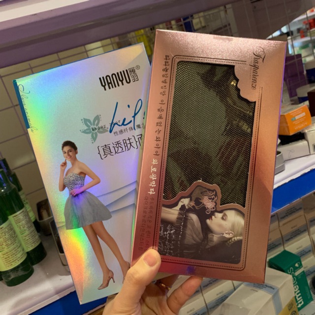 Quần tất lưới 3D / tất trơn 3D đen