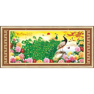 Tranh thêu chữ thập 3d Vợ chồng AL.53517 (130x61) chưa thêu
