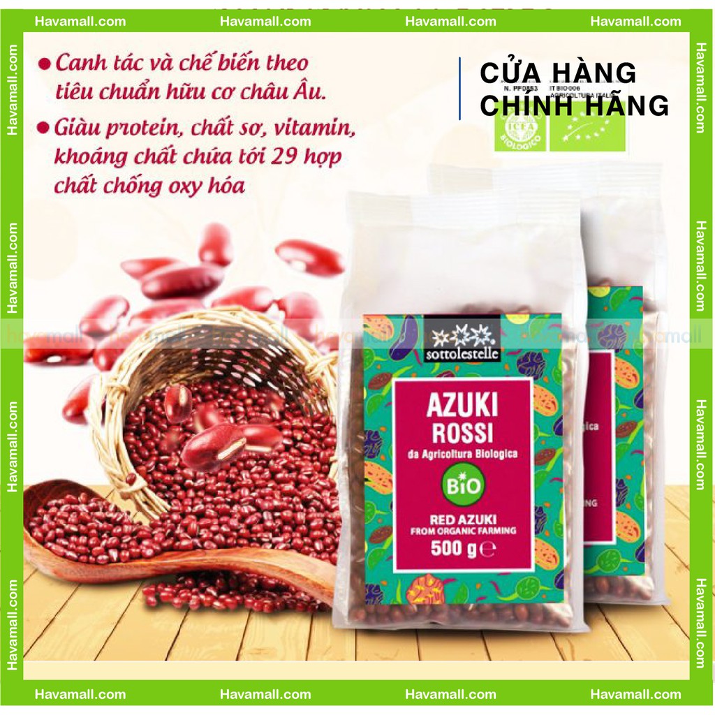 [HÀNG CHÍNH HÃNG] Đậu Đỏ Hữu Cơ Sottolestelle  500gr - Organic Red Beans