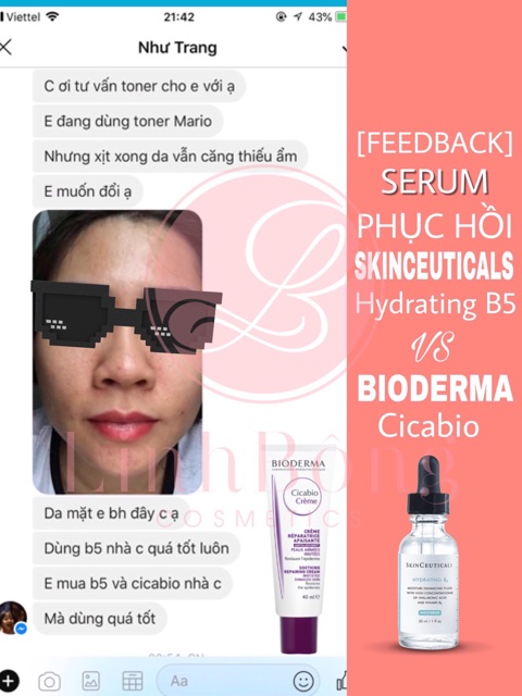 SERUM SIÊU CẤP ẨM VÀ PHỤC HỒI DA SKINCEUTICALS B5 (bản Pháp)