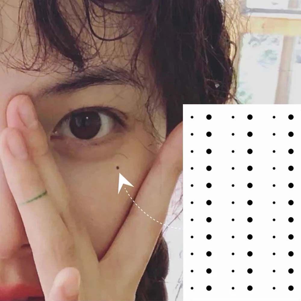 Hình Xăm Dán Họa Tiết Chấm Bi Đen Độc Đáo DIY