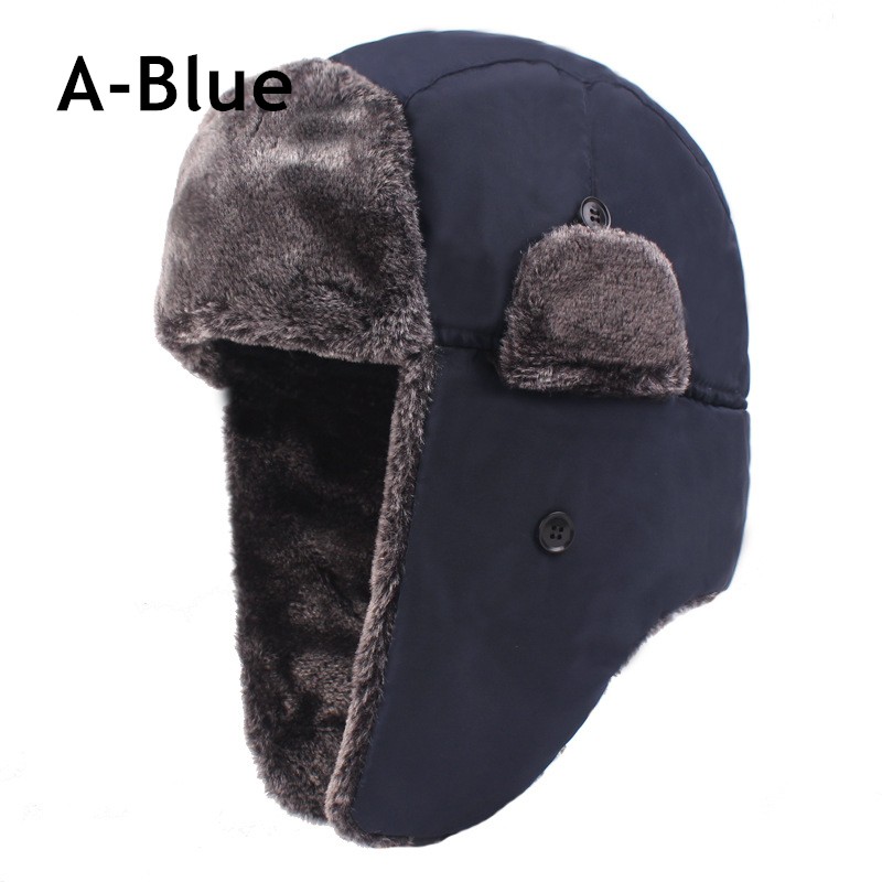 Mũ Phi Công Lót Len Cotton Chống Thấm Nước Giữ Ấm