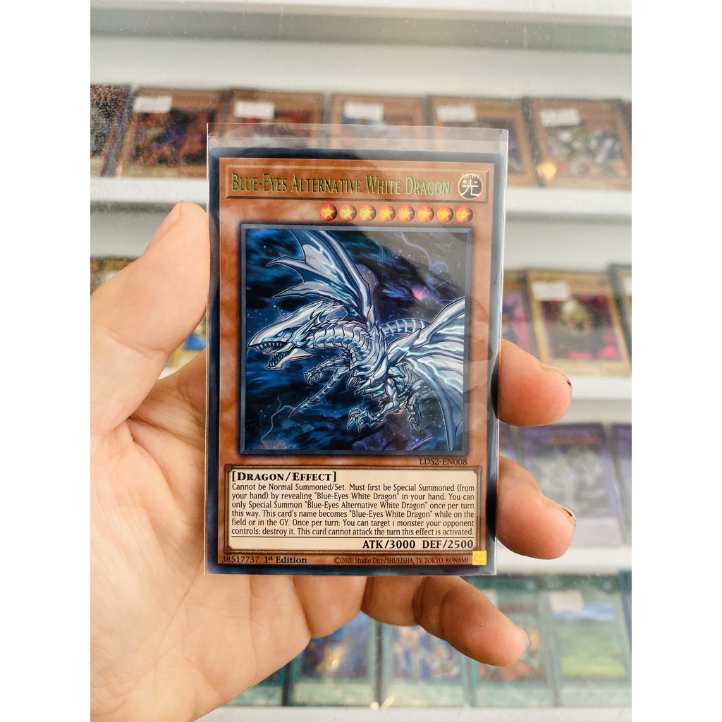 Thẻ Bài YugiOh! Mã LDS2-EN008 - Blue-Eyes Alternative White Dragon - Ultra Rare (Green) - 1st Edition