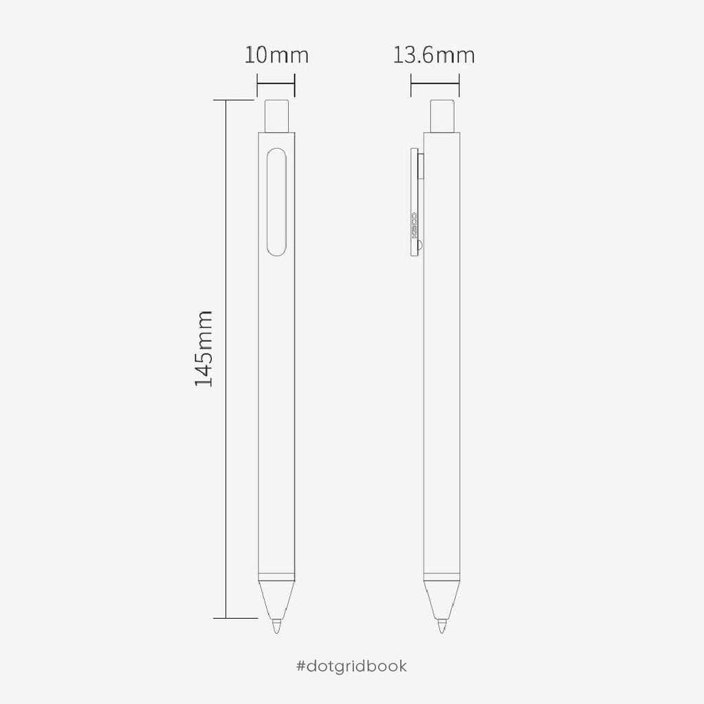 Bút bi gel KACO PURE  - Black