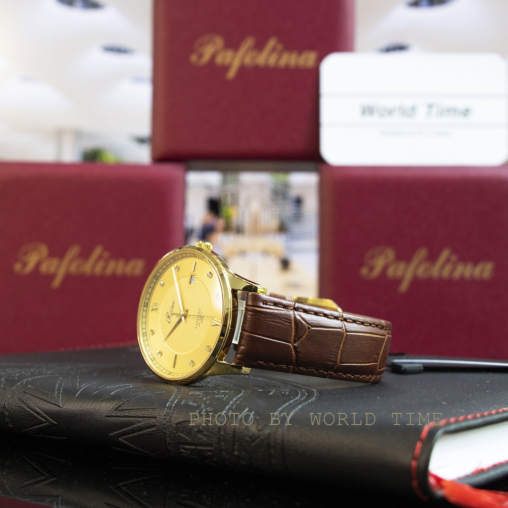Đồng Hồ Nam Pafolina 5034M dây da Chính Hãng Full Box , Kính Sapphire Chống Xước - Chống Nước 5ATM - Bảo hành 3 năm