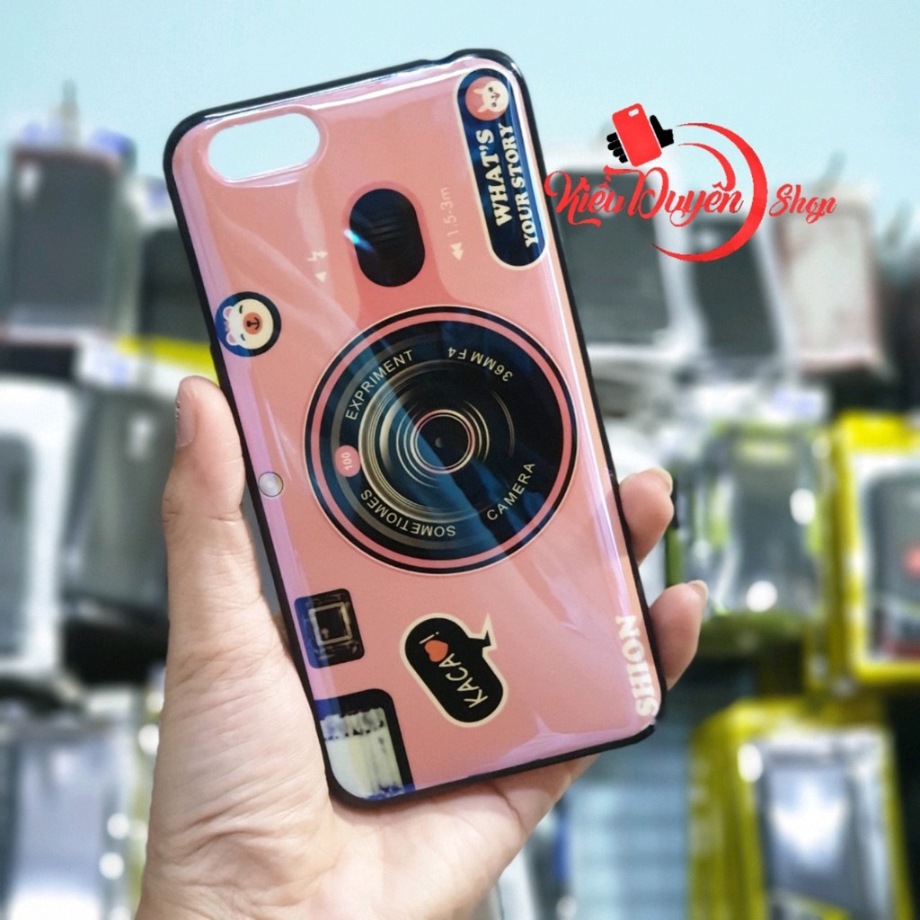 Ốp lưng Oppo A71 - A71 2018 hình máy ảnh kèm giá đỡ và dây đeo