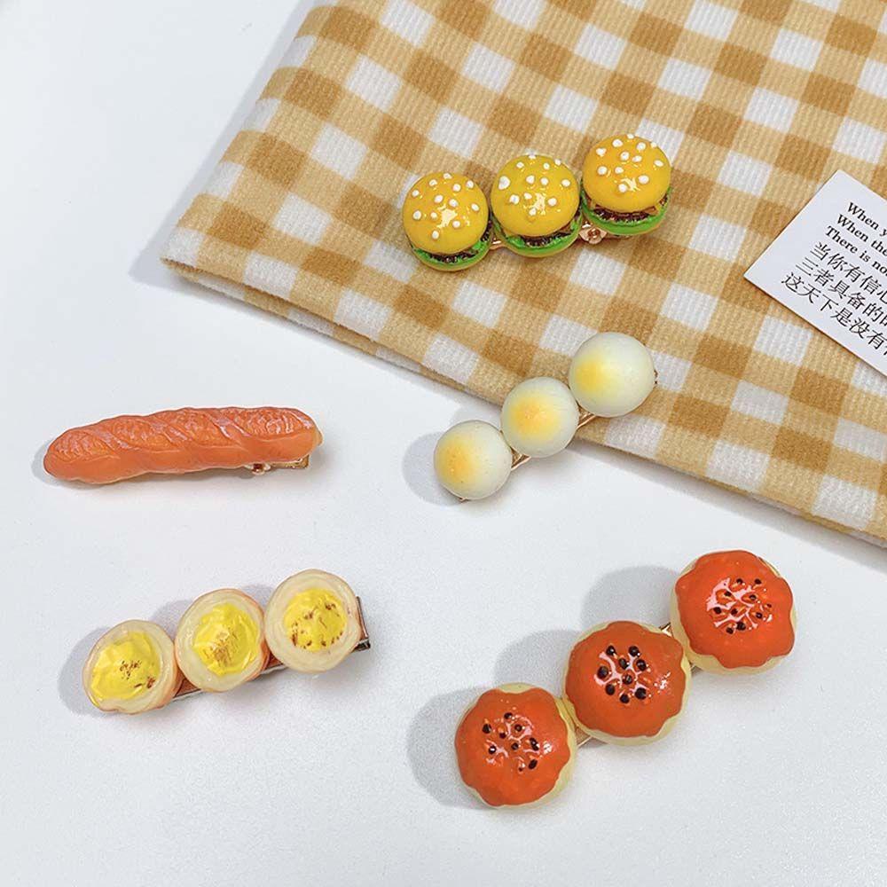 Kẹp Tóc Hình Bánh Trứng Hamburger Dễ Thương Cho Bé Gái