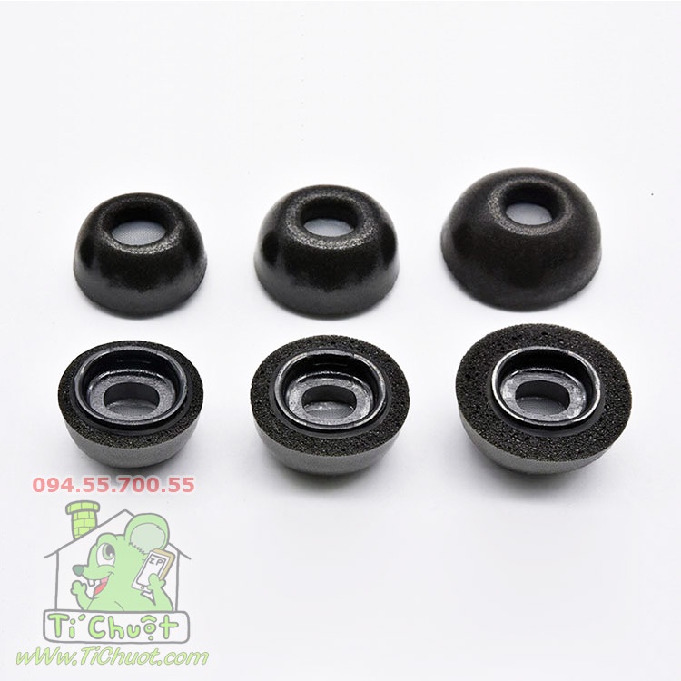 Nút Bọt Biển Bọc Tai Nghe AP AirPods Pro 1/ Pro 2, Có Lưới Chống Bụi, Lõi Nhựa Cứng