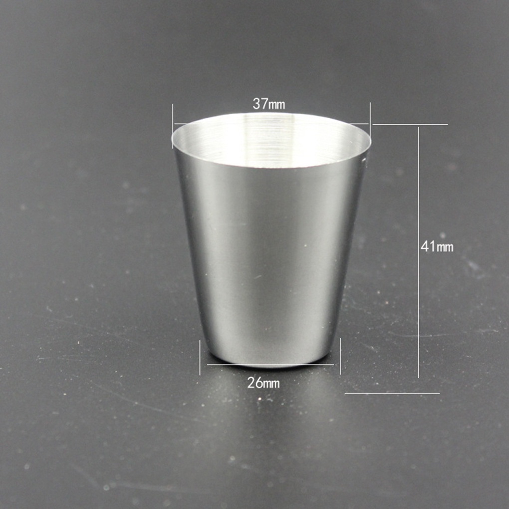 4PCS/Set 30ML Mini Stainless Steel Shot Glass Cup Wine Drinking Glasses PU Leather Cover Bag Home Kitchen Bar ELEN