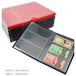 Album Đựng Tiền Cố Định 20 Trang 3 Ngăn Trong Suốt Đựng Được 60 Tờ, Chuẩn Hãng MINGT
