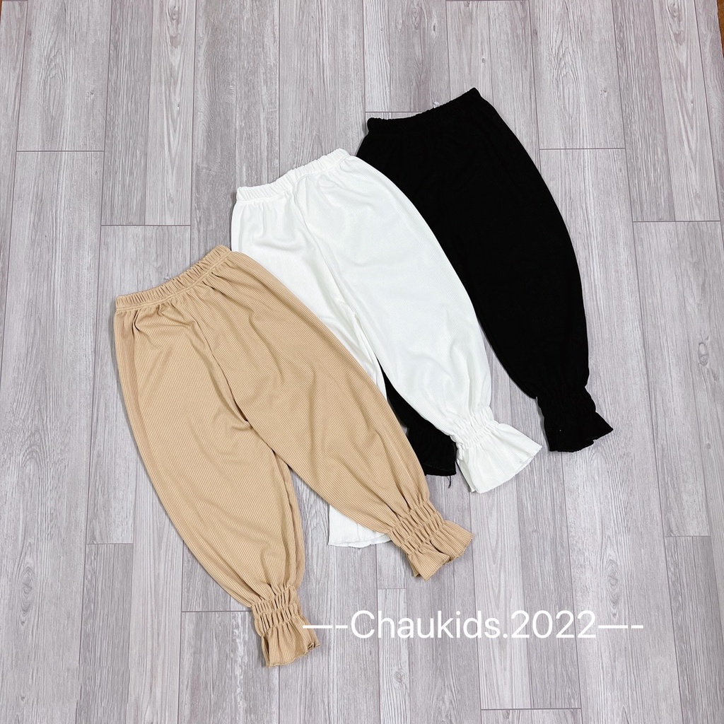 [SALE] Quần Bom Bé Gái Vải Thô Mềm Bo Gấu Cực Xinh, Quần Dài Cho Bé Mặc Đi Chơi, Đi Học CKTD04