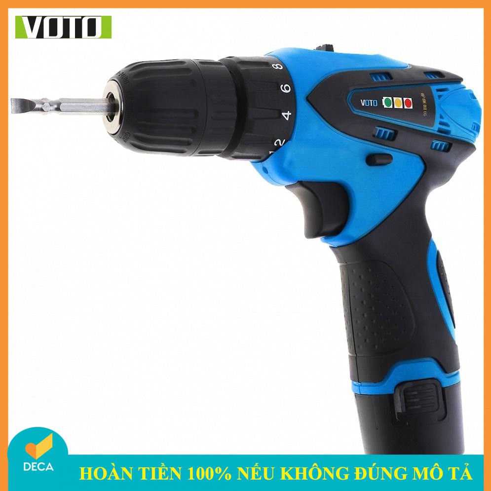 Deca - Máy Khoan Pin VOTO 12V - 2 Chế độ có đèn báo PIN