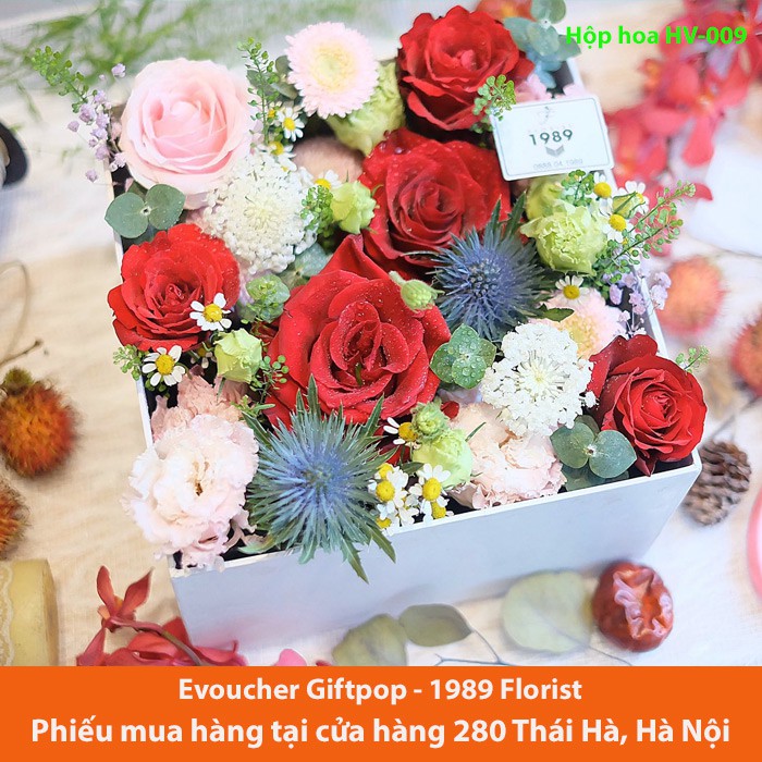 Hà Nội [Evoucher] Phiếu mua HỘP HOA HV-007 tại cửa hàng hoa 1989 FLORIST