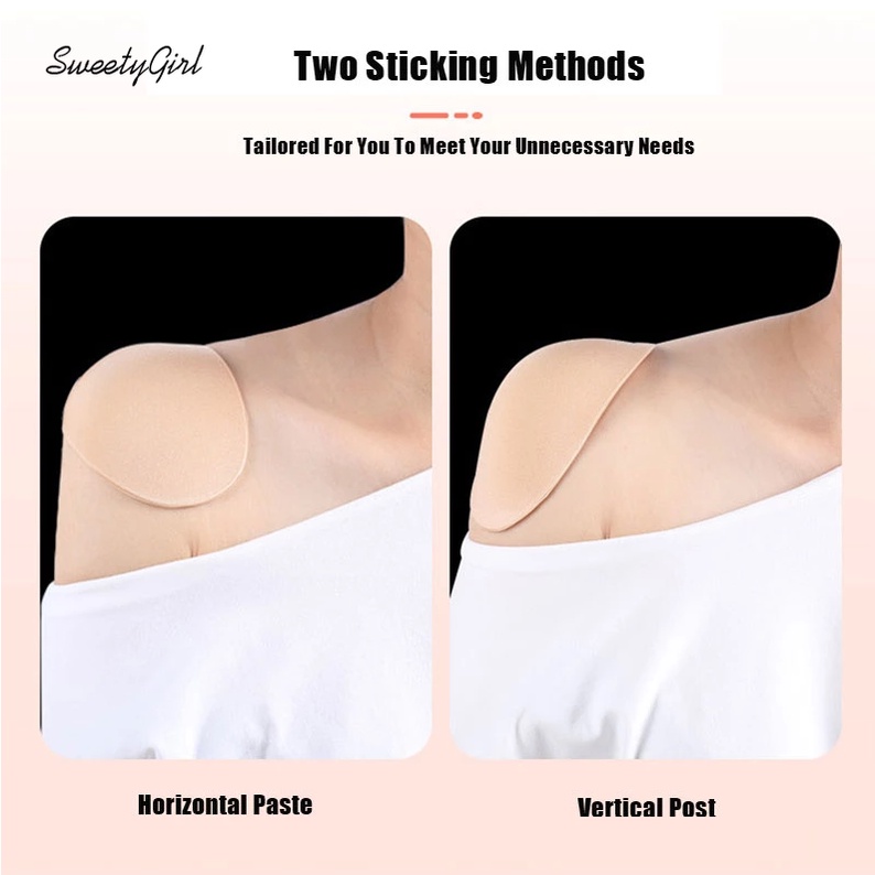 MsMona Cặp Đệm Vai Bằng Xốp Vô Hình Chống Trượt Thời Trang 2022 Cho Nữ