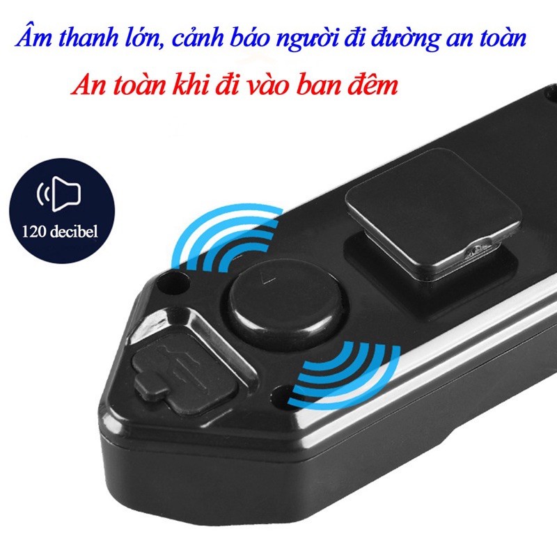 Đèn xi nhan xe đạp WEST BIKING FY-1820 điều khiển từ xa không dây, có còi 120db