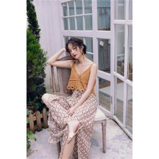 áo len hai dây thời trang nữ tính