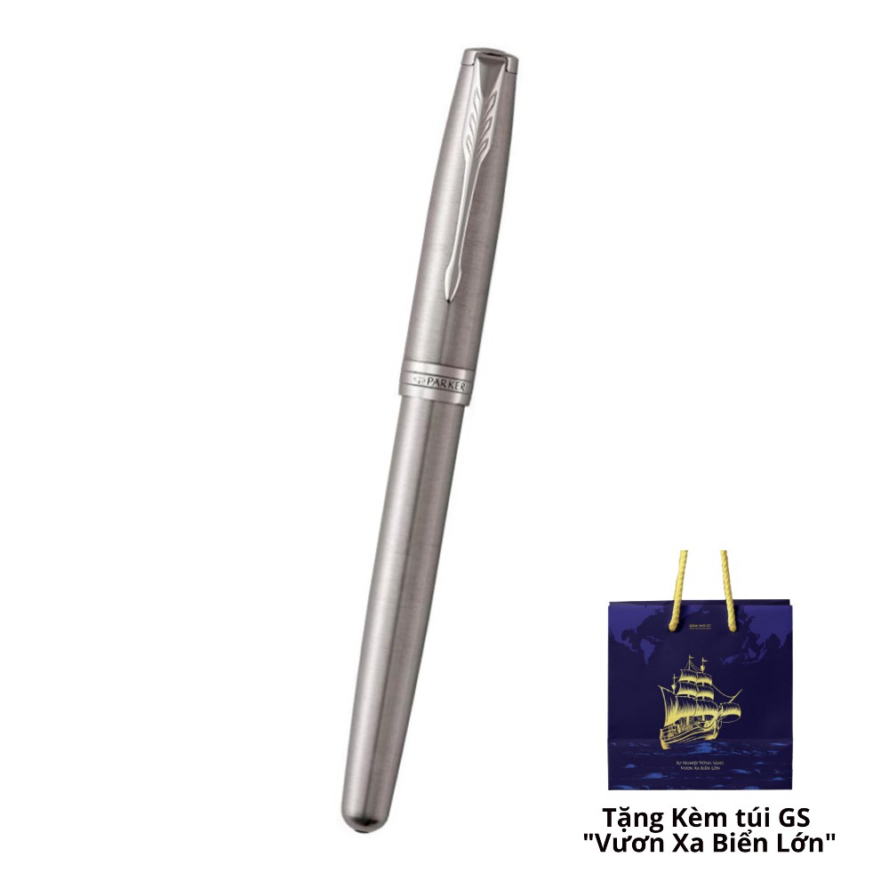 Leon Dio  - Bút máy cao cấp Parker Sonnet StainlessSteel CT TB-1950870 [ Tặng kèm túi Gitfset Vươn Xa Biển Lớn ]