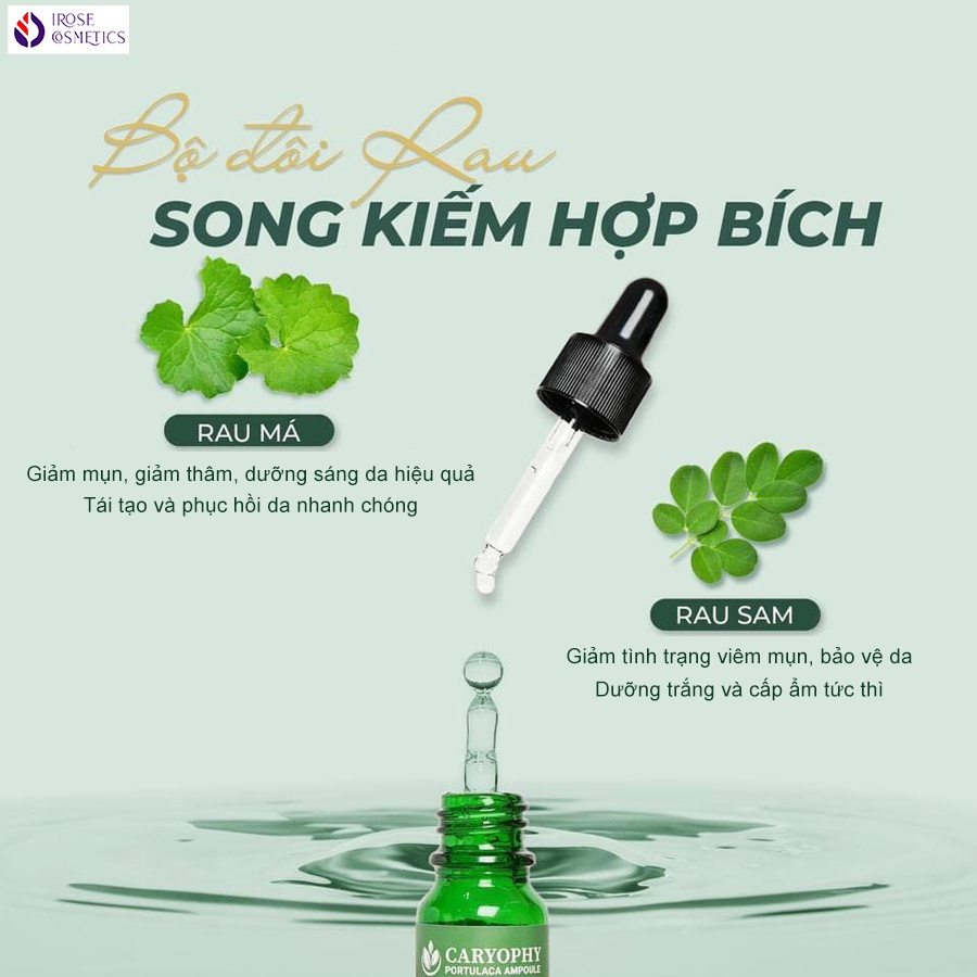 Serum giảm mụn mờ thâm se khít lỗ chân lông Caryophy 1ml và 10ml IROSE-CARSRC
