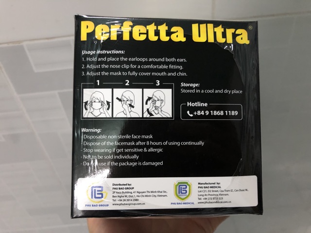 Khẩu trang Perfetta ultra 4 lớp hộp 35 cái_Hàng Xuất Nhật