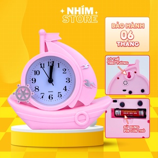 Đồng Hồ Báo Thức Để Bàn Hình Con Tàu Đáng Yêu - Đồng Hồ Báo Thức Nhím Store Chuông Kêu To Giá Rẻ