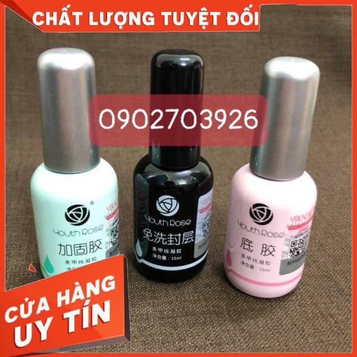 Base-Top-Cứng Móng Hoa Hồng Hàng Chuẩn loại 1 -độ bấm chắc _siêu bóng(sơn gel)