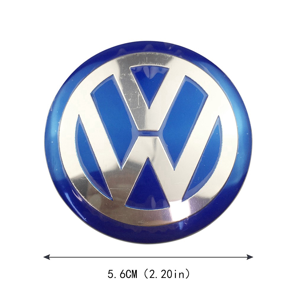 Bộ 4 logo dán trang trí nắp trục trung tâm bánh xe hơi dành cho Volkswagen Gti Rabbit Abt Rline