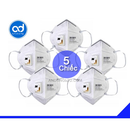 5 Cái Khẩu Trang Lọc Bụi, Bảo Vệ Hô Hấp 3M 9001V ( 5 Cái) - 3M andong - 3m an đông