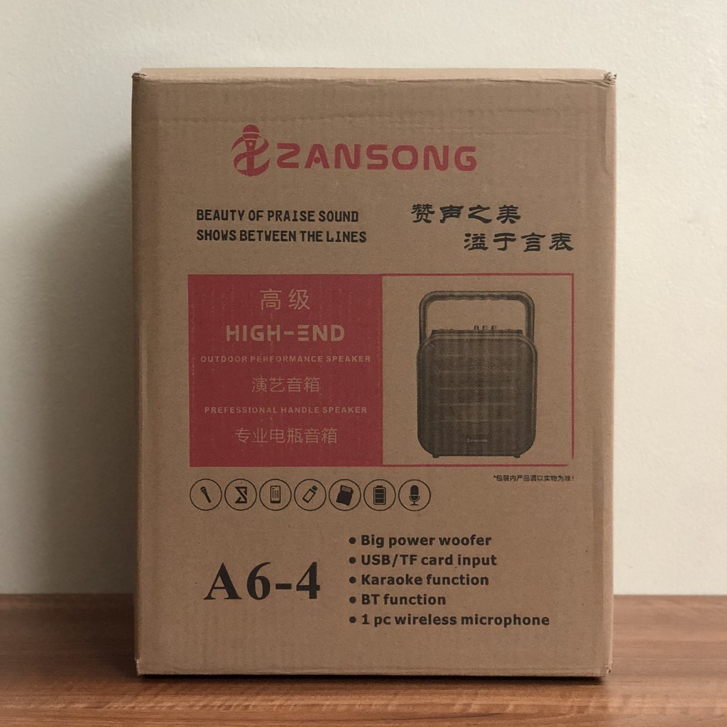 Loa karaoke bluetooth ZANSONG A6-4 tặng 1 micro không dây
