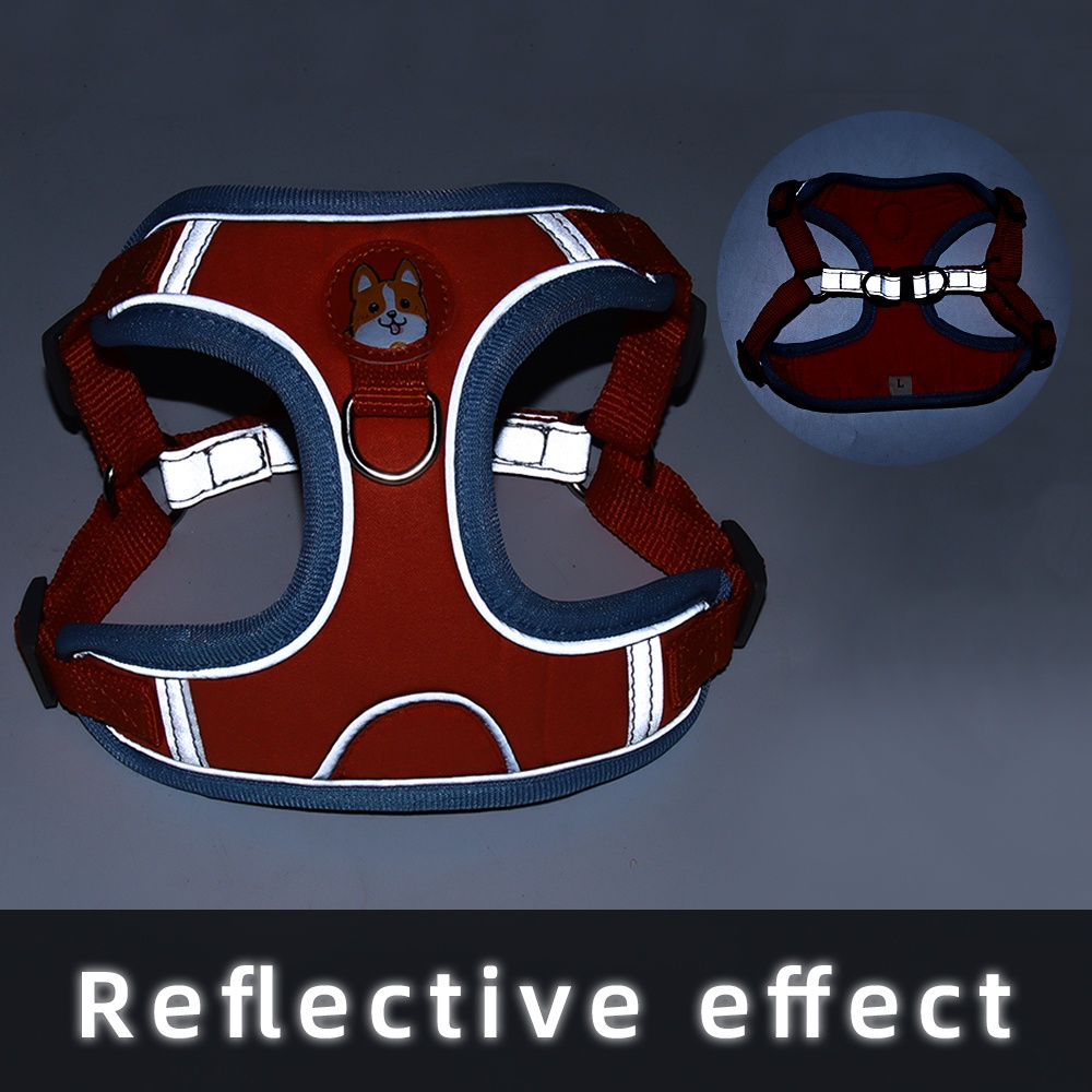 Dây đai đeo cổ phản quang thoáng khí cho thú cưng