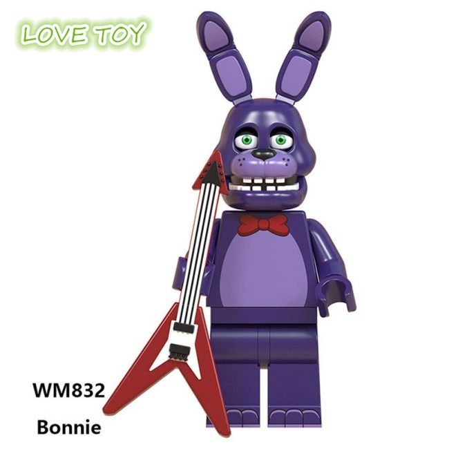 Nkodok FNAF series lego compatible Fazbear,Bonnie,Chica,Foxy,Freddy minifigures for kids lego toys