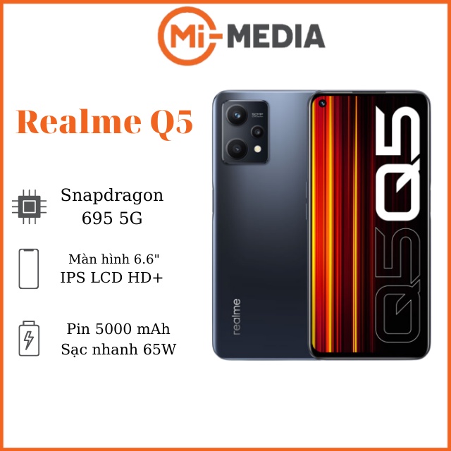 Điện thoại Realme Q5 chíp Snapdragon 695 5G nguyên seal
