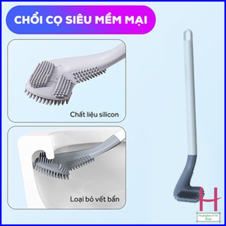 Chổi cọ bồn cầu Tặng kèm móc dính trong bằng silicon hình gậy đánh GOLF thông minh