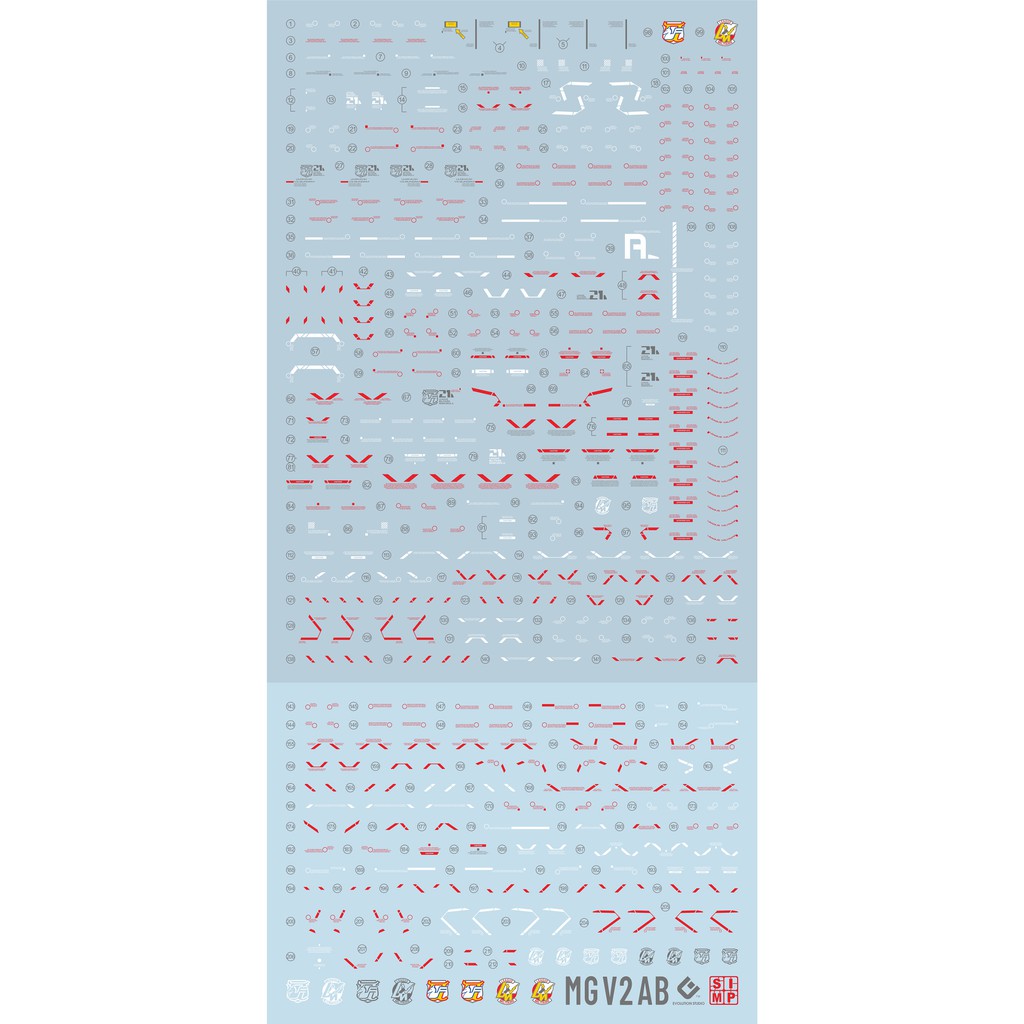 Decal nước dán mô hình MG HG Victory gundam V2 V2AB các loại - Water sticker