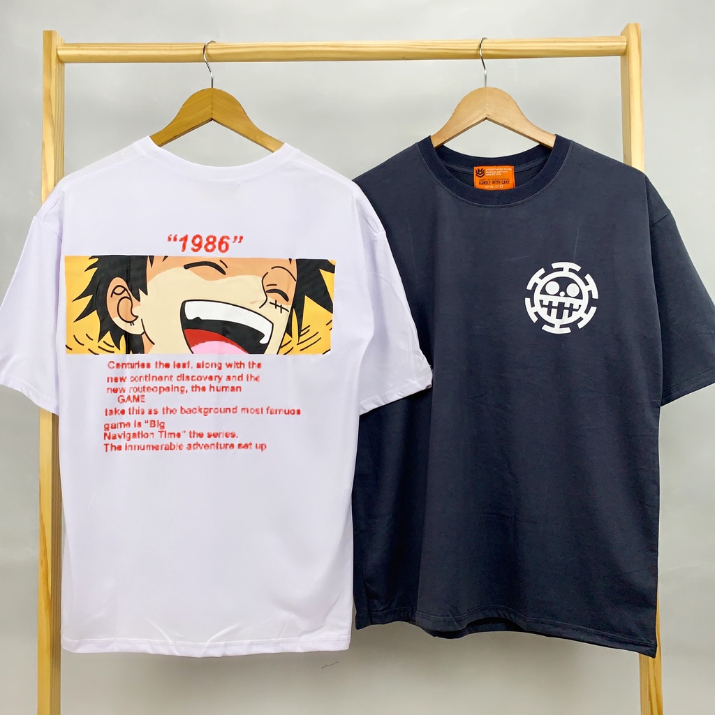 Áo Thun Tay Lỡ Form Rộng Unisex In Hình LUFFY (45-80kg), HaiHaiShop- TLLC30.