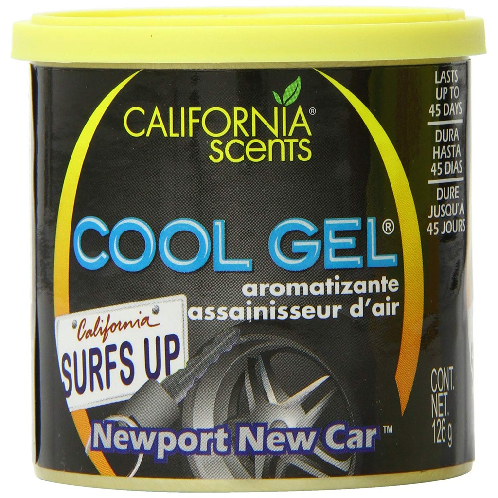 Gel thơm xe an toàn, mùi xe mới California Scents Cool Gel Newport New Car 126g (Mỹ)