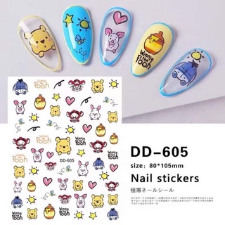 Sticker nail,hình dán móng hoạt hình trang trí móng