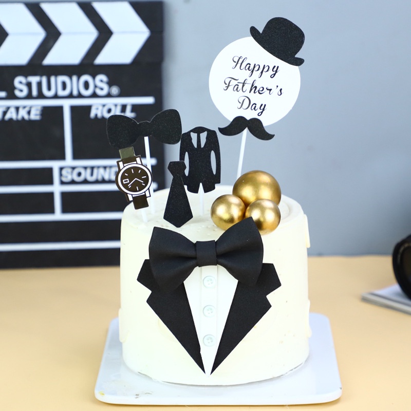 [SIÊU RẺ❤️] – Happy Father's Day - Trang trí bánh sinh nhật bánh kem
