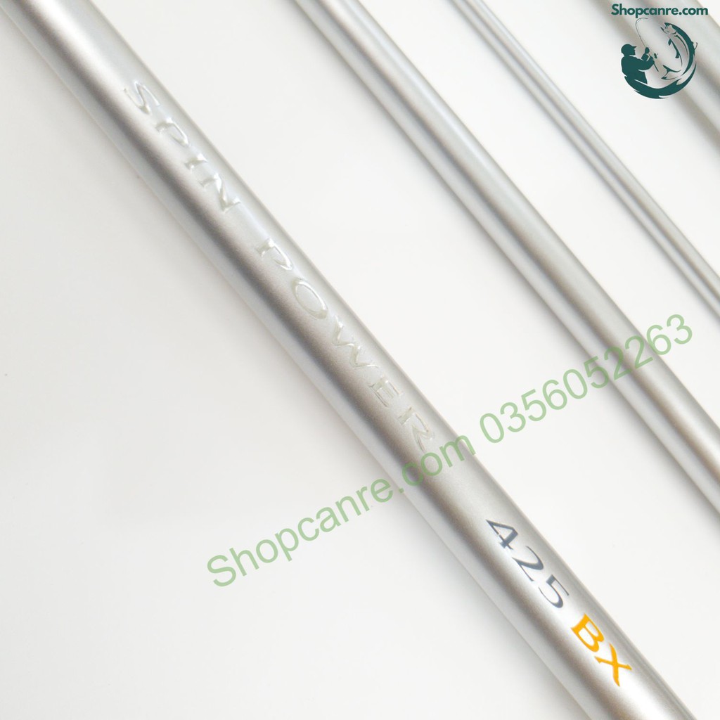 Cần câu cá 3 khúc shimano Spinpower bạc 425 BX AX