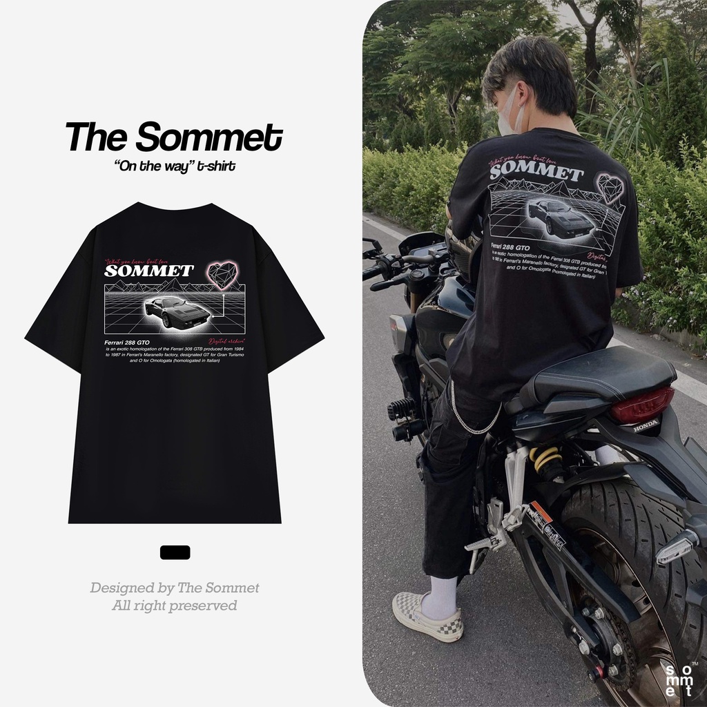 Áo Thun Unisex Local Brand The Sommet Màu Đen Oversize In Hình On the way - TGP06