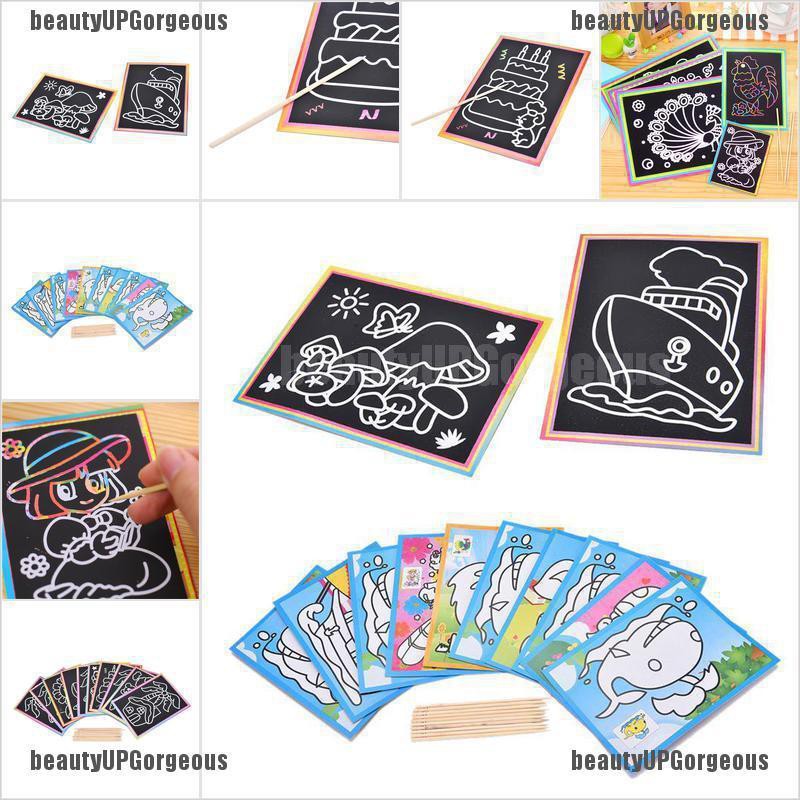 Set 10 tranh vẽ kích thước nhỏ 12CM cho bé