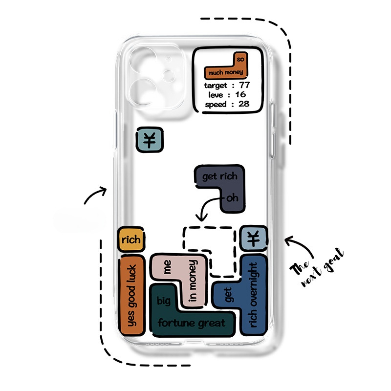 Ốp điện thoại TPU dẻo in Tetris sáng tạo chống trầy sốc cho IPhone 11 Pro XR/XS/X 7 8 Plus | BigBuy360 - bigbuy360.vn