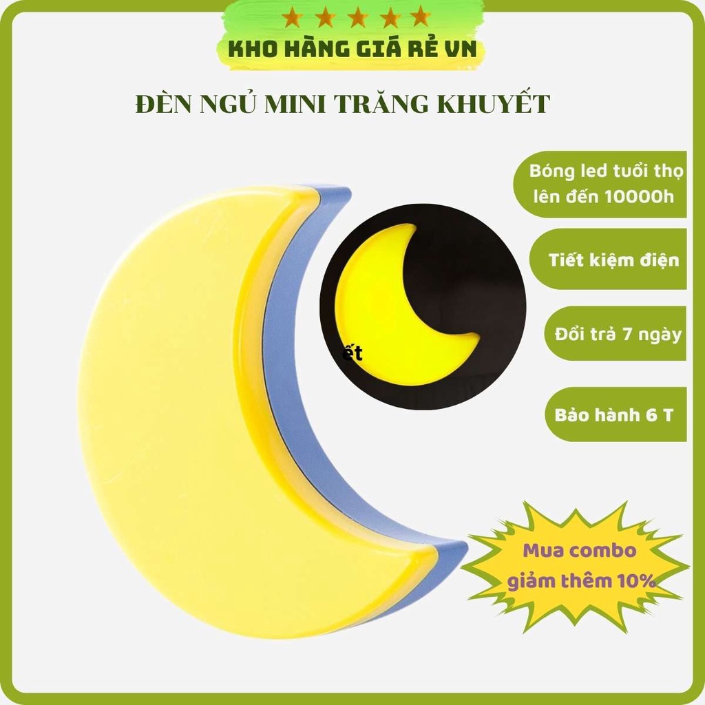 Đèn ngủ led mini thiết kế cute như hình mặt trăng hình thú cắm ...