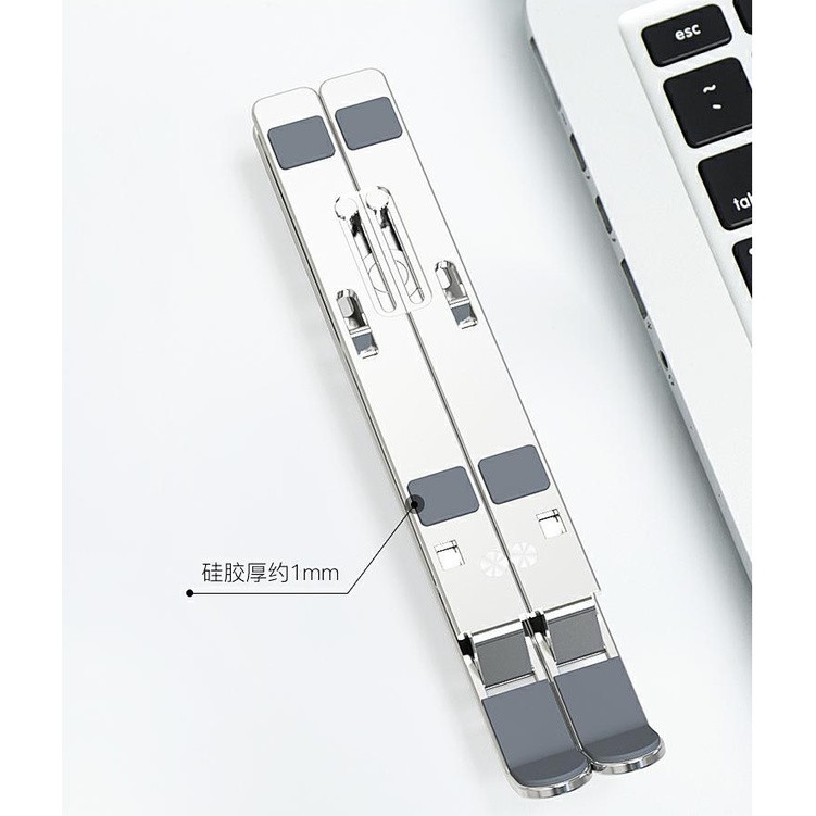 Kệ đỡ LAPTOP, MACBOOK, IPAD mã N3 bằng Nhôm có thể gấp gọn, điều chỉnh độ cao, hỗ trợ tản nhiệt máy tính.