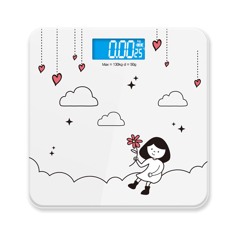 Cân điện tử sức khỏe - cân điện tử gia đình mini tiện lợi, bền đẹp, độ chính xác cao Max 180kg - Tặng kèm pin AA