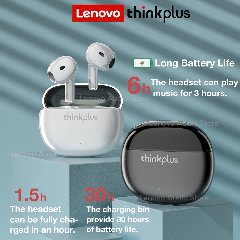 Tai nghe bluetooth không dây Lenovo X15 Pro có micro 6h và phụ kiện
