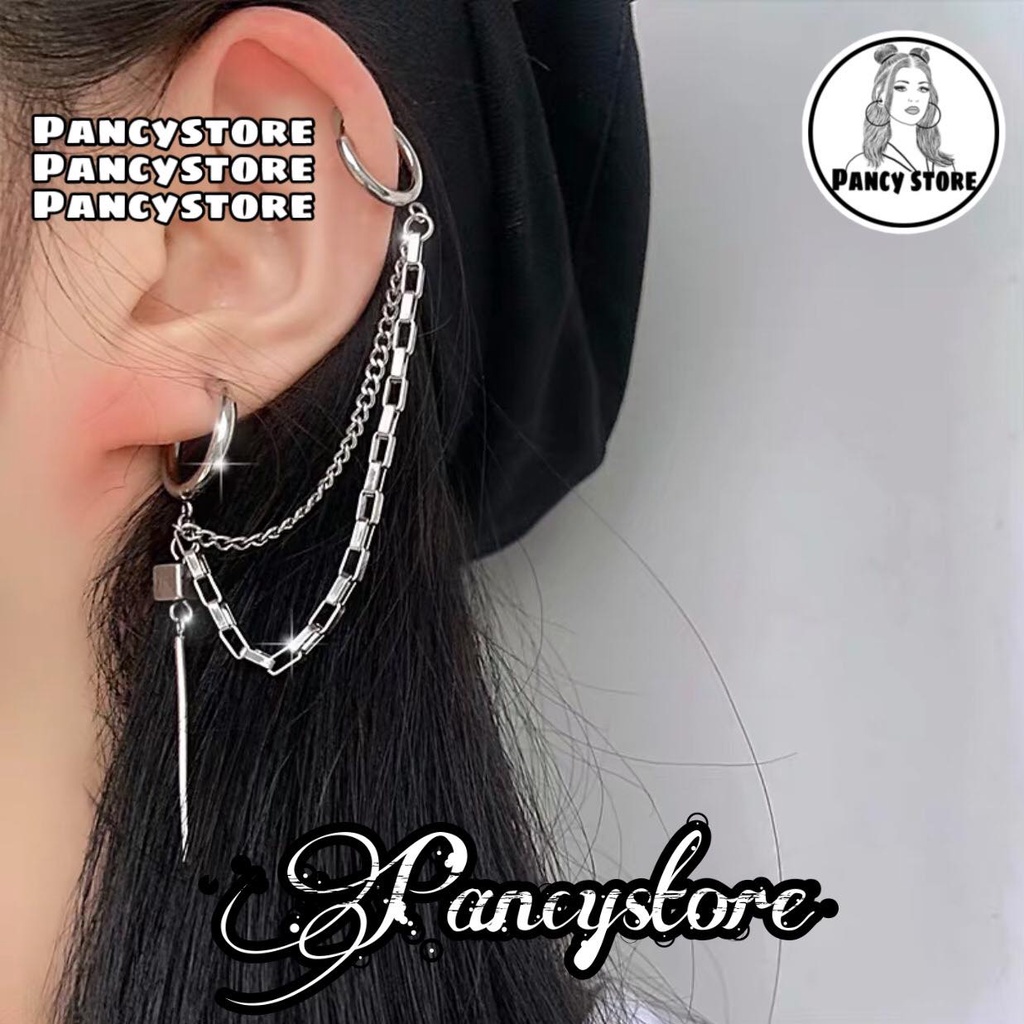kẹp tai titan thanh xích không cần xỏ lỗ