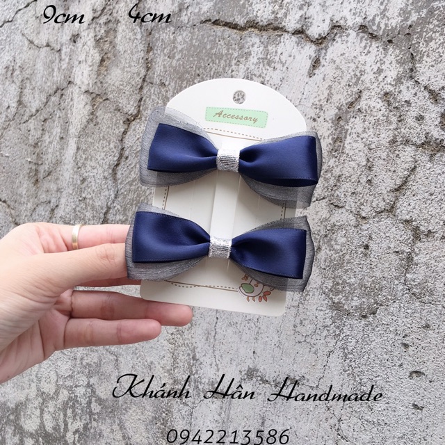 Kẹp tóc nơ size 9cm * 4cm cho bé gái ( ảnh thật )