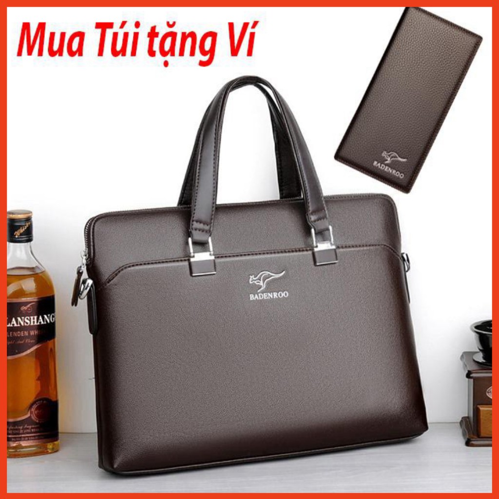 ❤️𝙁𝙍𝙀𝙀𝙎𝙃𝙄𝙋❤️ Túi xách nam nữ, túi xách công sở đựng laptop hàng Quảng Châu cao cấp BADENROO chống thấm nước T01