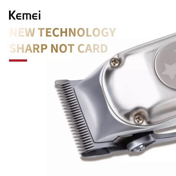 Tông đơ cắt tóc chuyên nghiệp Kemei KM-1998 phiên bản pro Pin 2000mAh, máy siêu nhẹ siêu mạnh siêu êm - Phiên bản 2022